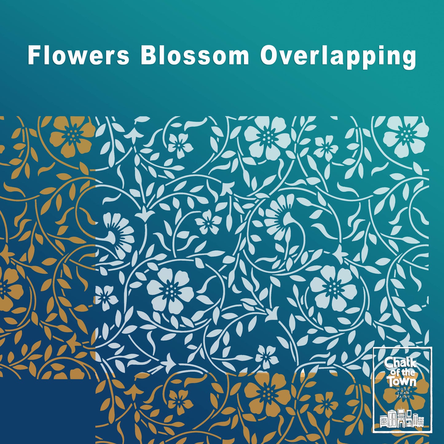 Blossom στένσιλ 40X30cm- Chalk Of The Town® Stencils Collection