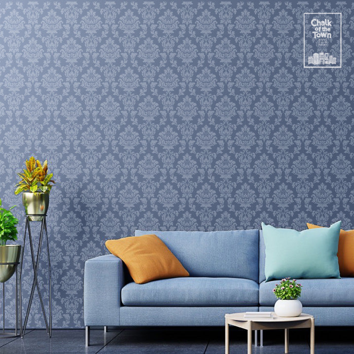 Damask Lotus στένσιλ 29x39cm- Chalk Of The Town® Stencils Collection