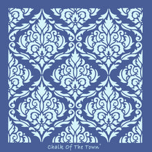 Flower Damask στένσιλ 28x28cm- Chalk Of The Town® Stencils Collection