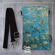 Velvet Phone Bag "Almond Blossom" V.V.Gogh | Chalk Of The Town® Museum Art | Τσαντάκι για κινητό | - Chalk Of The Town®