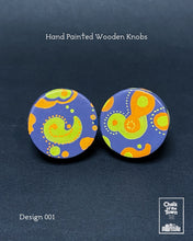 Ζωγραφιστά ξύλινα πόμολα Chalk Of The Town / Hand Painted Wooden Knobs