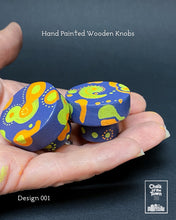 Ζωγραφιστά ξύλινα πόμολα Chalk Of The Town / Hand Painted Wooden Knobs