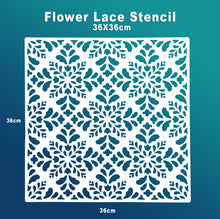 Flower Lace στένσιλ 36x36cm- Chalk Of The Town® Stencils Collection