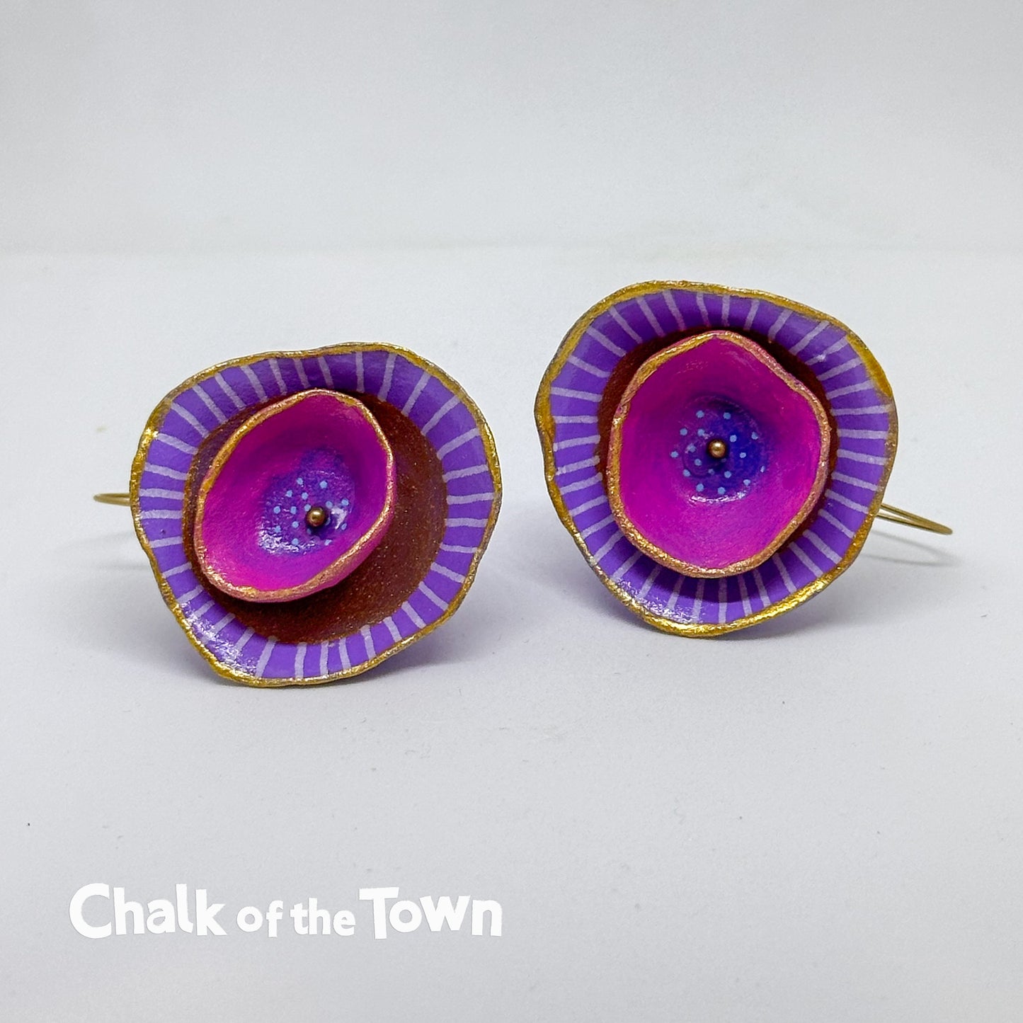 Χειροποίητα σκουλαρίκια Nadeen Art - Design 18 - Chalk Of The Town Collection