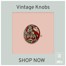 Σετ από 6 Πολύχρωμα Κεραμικά Πόμολα | "Flower Power" Des.1 |  Colourful Ceramic Knobs (set of 6) - Chalk Of The Town®