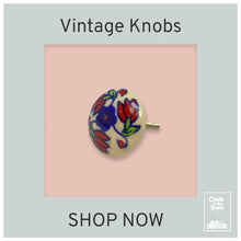 Σετ από 6 Πολύχρωμα Κεραμικά Πόμολα | "Flower Power" Des.1 |  Colourful Ceramic Knobs (set of 6) - Chalk Of The Town®