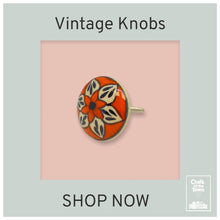 Σετ από 6 Πολύχρωμα Κεραμικά Πόμολα | "Flower Power" Des.1 |  Colourful Ceramic Knobs (set of 6) - Chalk Of The Town®