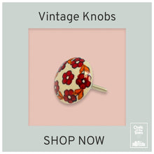 Σετ από 6 Πολύχρωμα Κεραμικά Πόμολα | "Flower Power" Des.1 |  Colourful Ceramic Knobs (set of 6) - Chalk Of The Town®