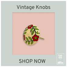 Σετ από 6 Πολύχρωμα Κεραμικά Πόμολα | "Flower Power" Des.1 |  Colourful Ceramic Knobs (set of 6) - Chalk Of The Town®