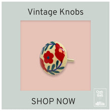 Σετ από 6 Πολύχρωμα Κεραμικά Πόμολα | "Flower Power" Des.1 |  Colourful Ceramic Knobs (set of 6) - Chalk Of The Town®