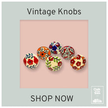Σετ από 6 Πολύχρωμα Κεραμικά Πόμολα | "Flower Power" Des.1 |  Colourful Ceramic Knobs (set of 6) - Chalk Of The Town®