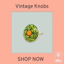 Chalk Of The Town - "Flower Power" Design 2 - Vintage Πόμολα