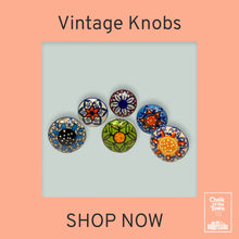 Chalk Of The Town - "Flower Power" Design 2 - Vintage Πόμολα