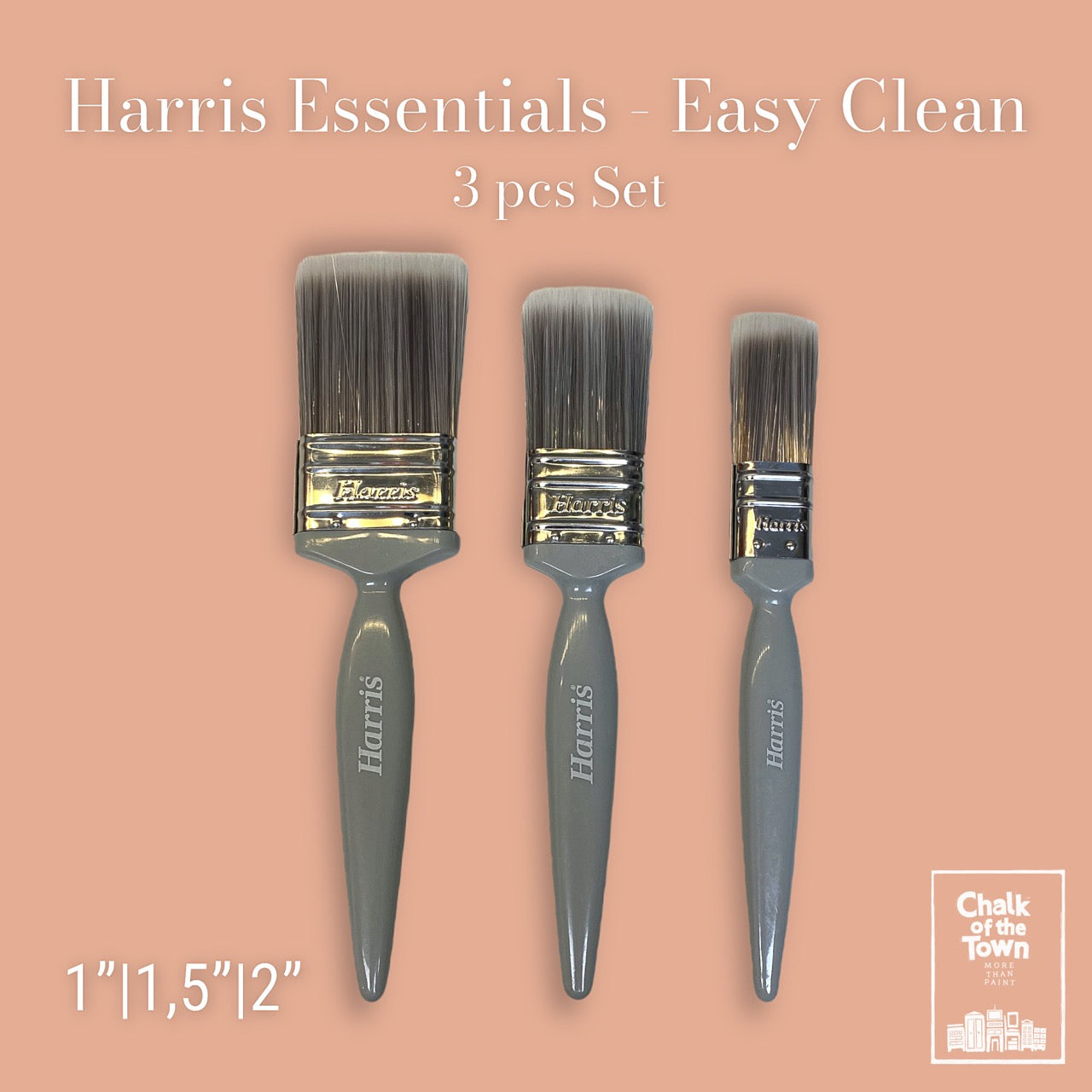 Chalk Of The Town® Brushes - Set Essentials Harris - set 3 pcs - Chalk Of The Town®