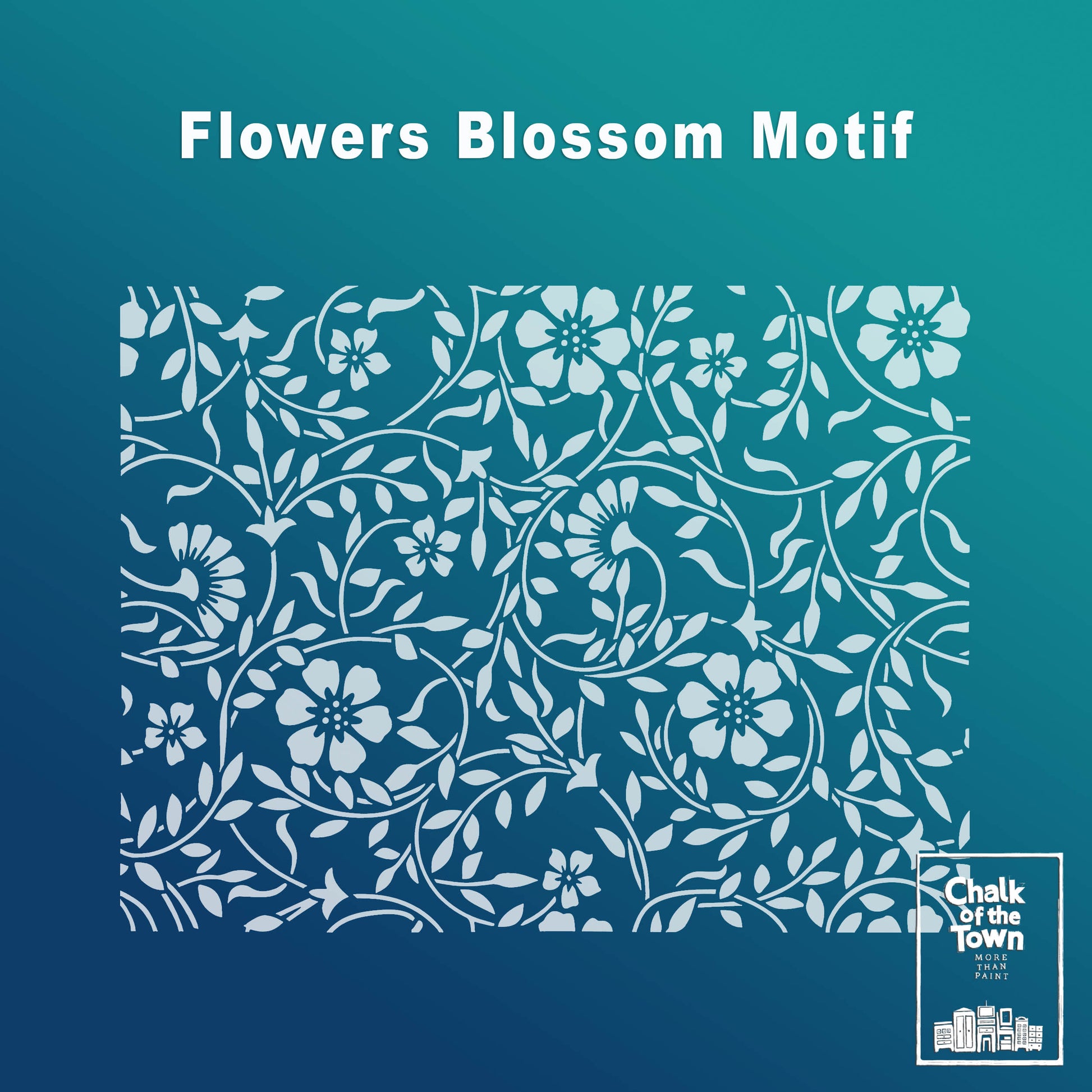 Blossom στένσιλ 26.5X20cm- Chalk Of The Town® Stencils Collection