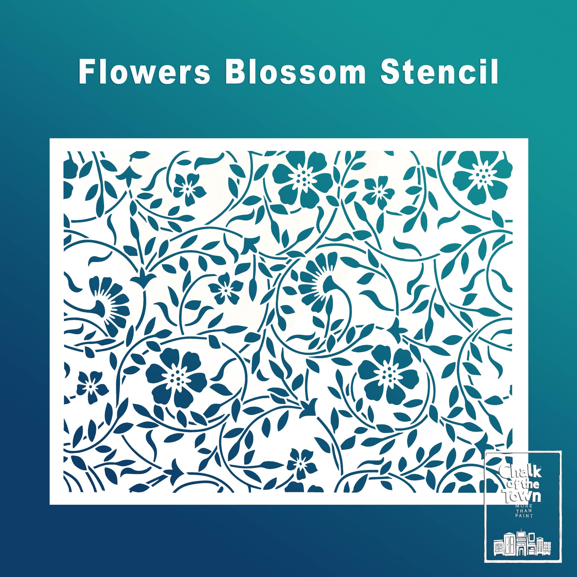 Blossom στένσιλ 40X30cm- Chalk Of The Town® Stencils Collection