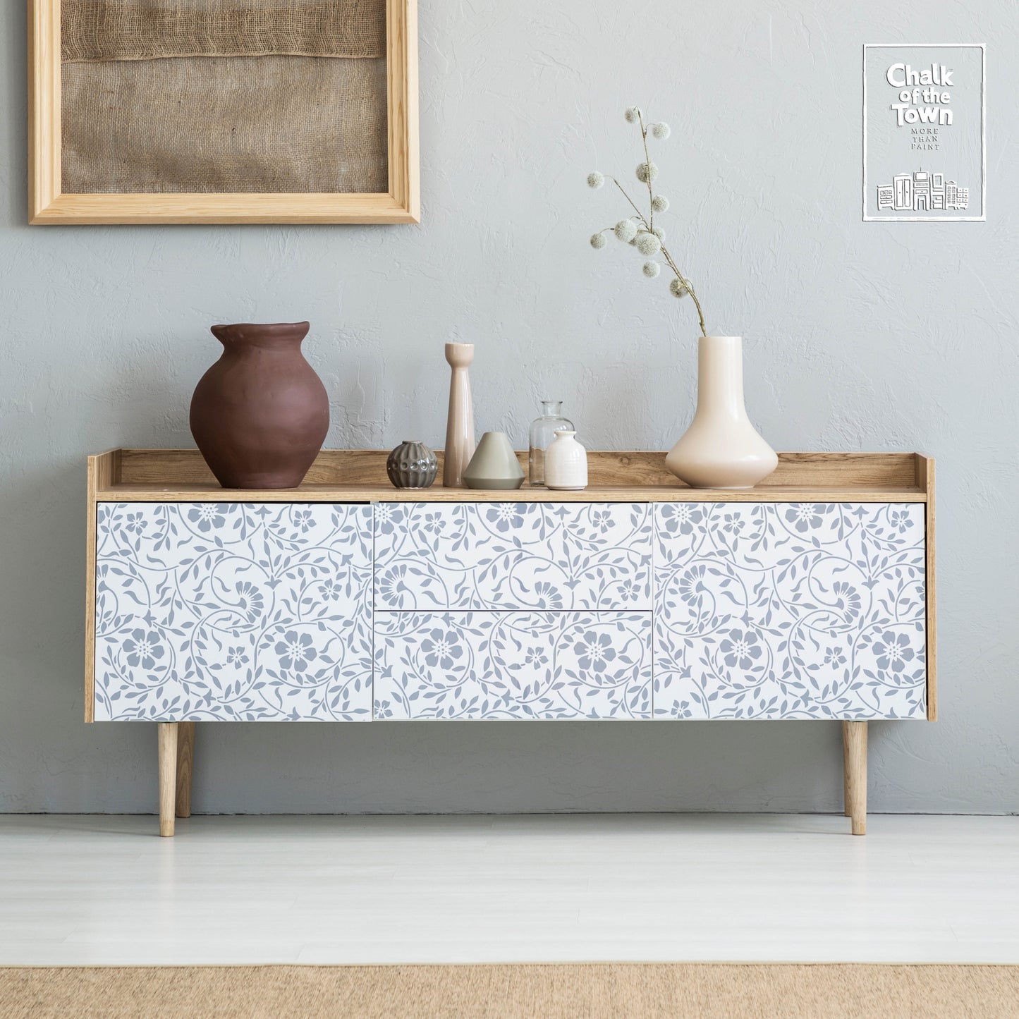 Blossom στένσιλ 26.5X20cm- Chalk Of The Town® Stencils Collection