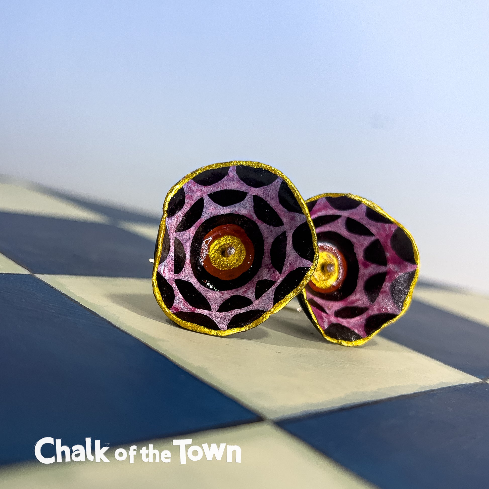Χειροποίητα σκουλαρίκια Nadeen Art - Design 5 - Chalk Of The Town Collection - Chalk Of The Town® 