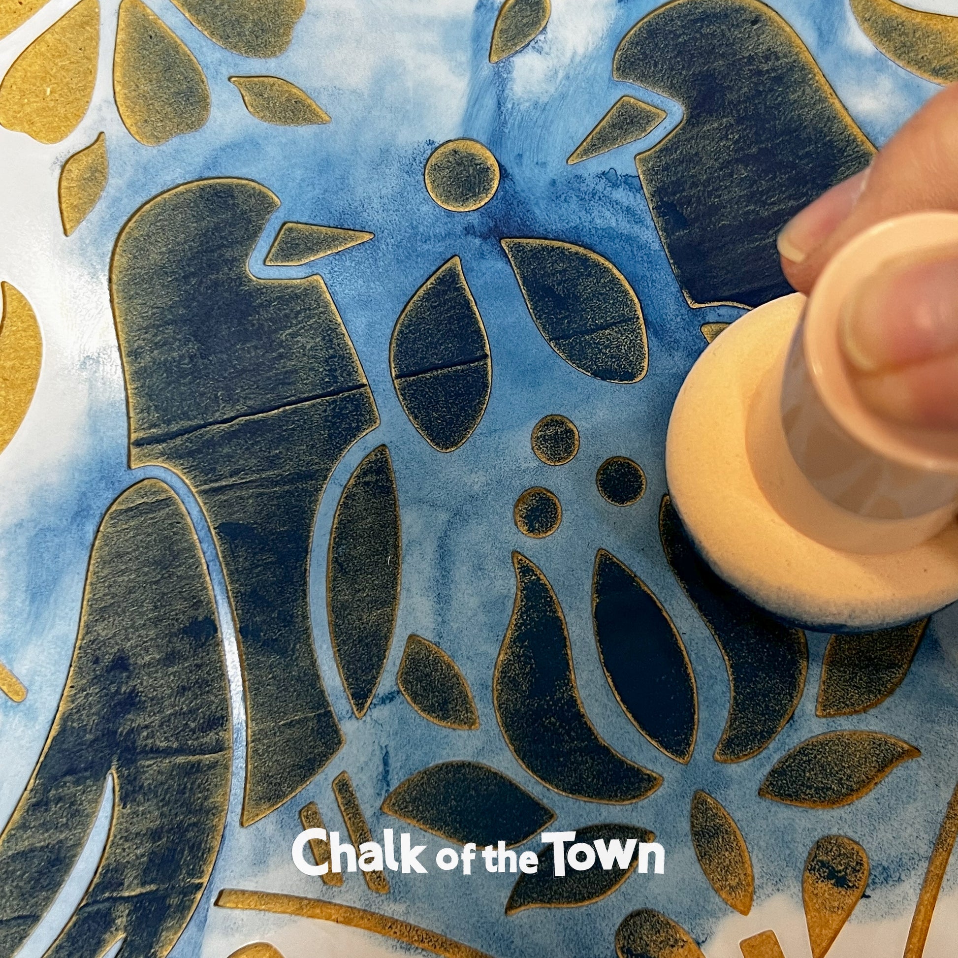 Σταμπαδόρος σφουγγαράκι για stencil - Chalk Of The Town® Sponge Brush for Stencil - Chalk Of The Town® 