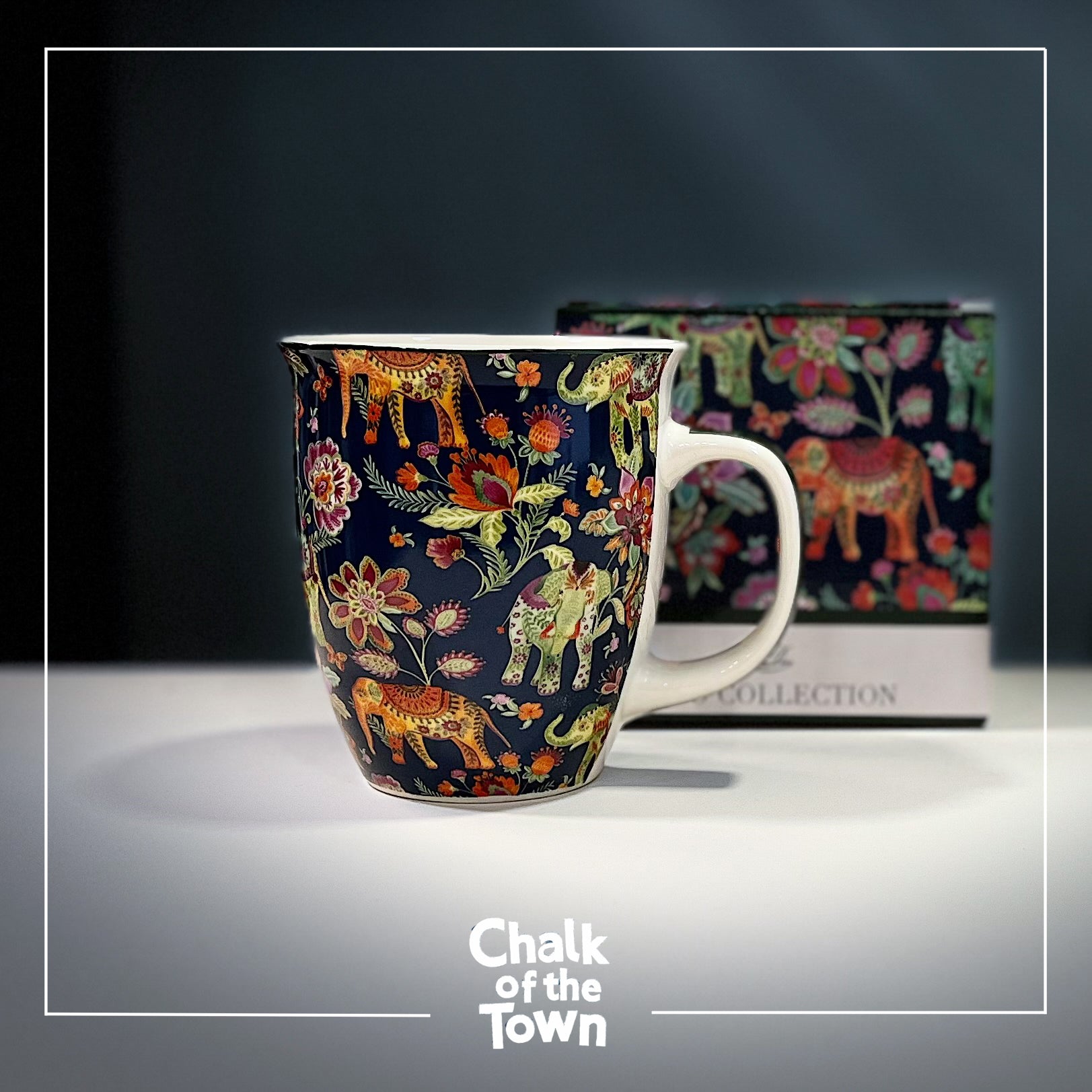 "Ankur Blue"| Chalk Of The Town® Modern Art | Κούπα Πορσελάνη 360ml - Chalk Of The Town® 