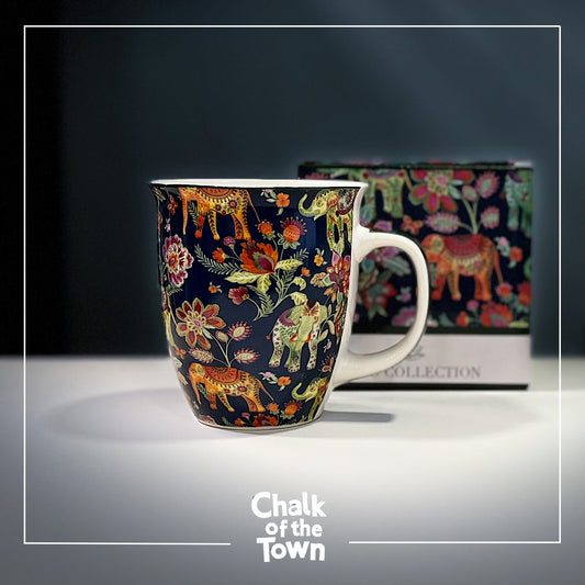 "Ankur Blue"| Chalk Of The Town® Modern Art | Κούπα Πορσελάνη 360ml - Chalk Of The Town® 