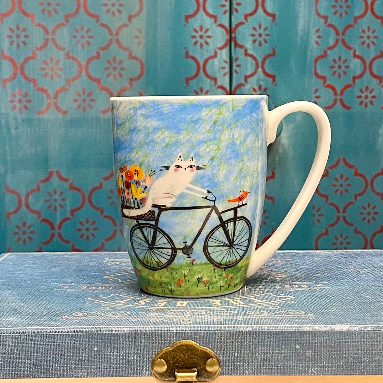 Bike Cat Mug | Chalk Of The Town® Museum Art | Κούπα Πορσελάνη 380ml - Chalk Of The Town® 