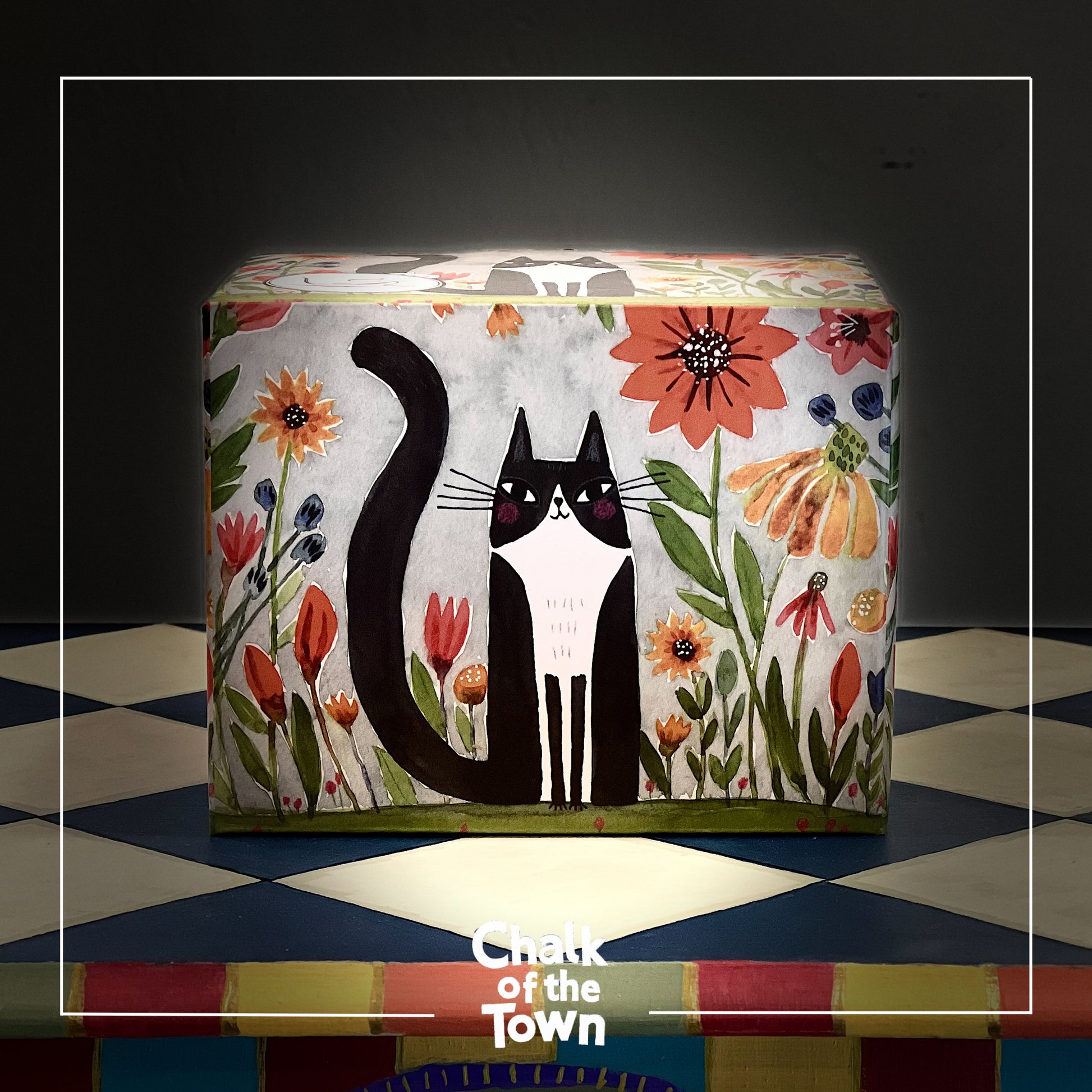 Flowers Cat Mug | Chalk Of The Town® Museum Art | Κούπα Πορσελάνη 430ml - Chalk Of The Town® 