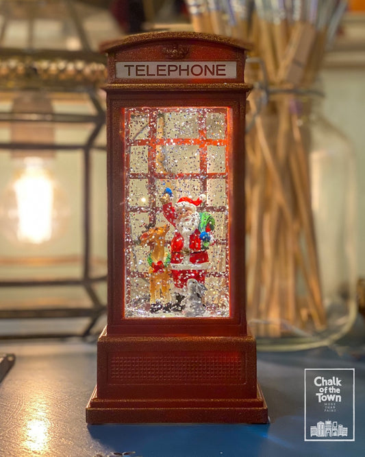 Chalk Of The Town - Χριστουγενιάτικη χιονόμπαλα - Άγιος Βασίλης - Τηλεφωνικός θάλαμος - Chalk Of The Town Gifts & Collectibles