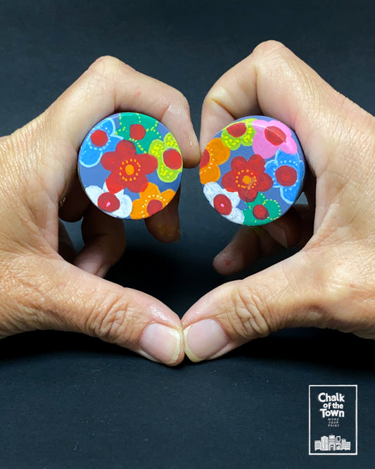 Ξύλινα Ζωγραφιστά Πόμολα Chalk Of The Town | Hand painted Wooden Knobs - Chalk Of The Town® 