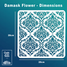 Chalk Of The Town Damask Flower Stencil
