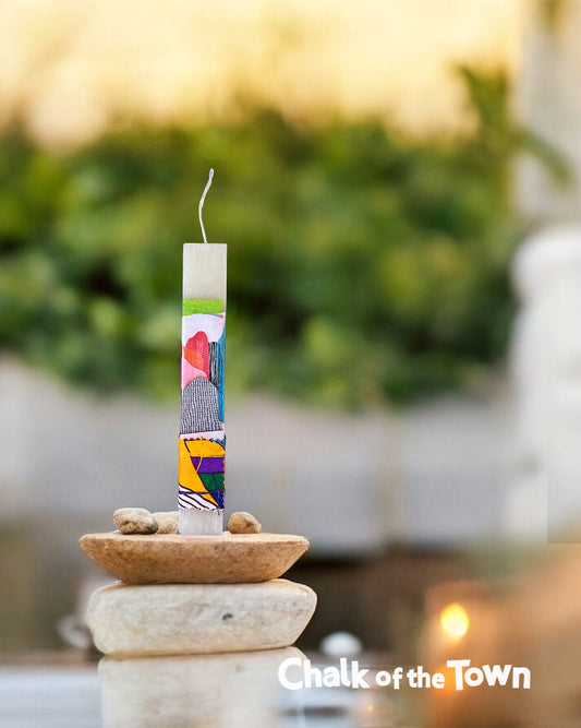 "Allegra" Easter Candle - Chalk Of The Town | Niki Orfanou - Chalk Of The Town® 