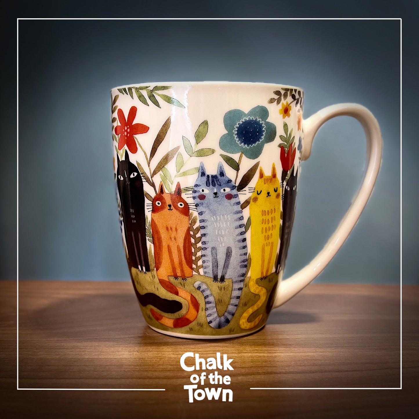 Cats Family Mug | Chalk Of The Town® Museum Art | Κούπα Πορσελάνη 380ml - Chalk Of The Town® 