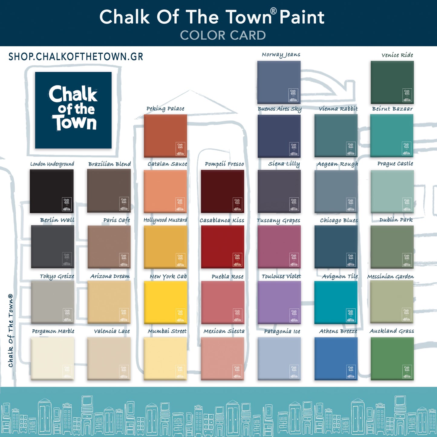 Chalk Of The Town® - Χρωματολόγιο - Chalk Of The Town® 