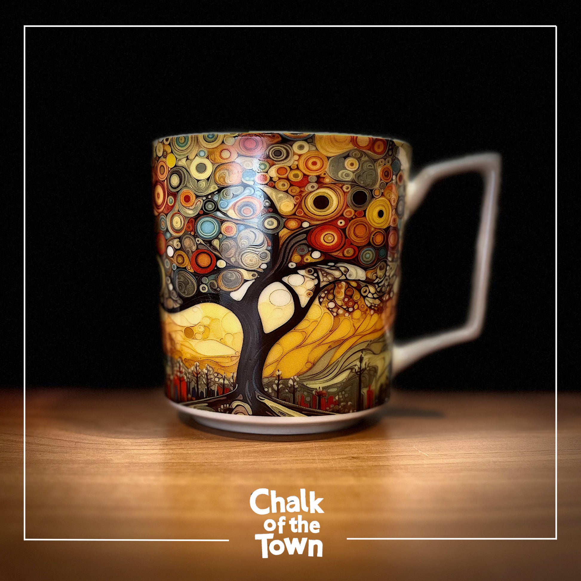 "Tree"| Chalk Of The Town® Modern Art | Κούπα Πορσελάνη 450ml - Chalk Of The Town® 