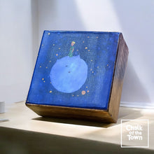 Ξύλινο κουτί με παράσταση "Little Prince Blue" 12.5X12.5X6.5cm| Chalk Of The Town® Collectibles | Wooden Box "Little Prince Blue"