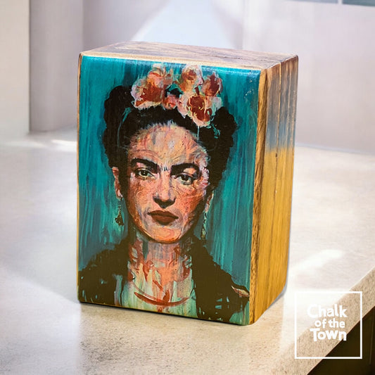 Ξύλινο κουτί με παράσταση "Frida Kahlo - Paint 2" 10X7.5X5cm| Chalk Of The Town® Collectibles | Wooden Box "Frida Kahlo - Paint 2" - Chalk Of The Town® 