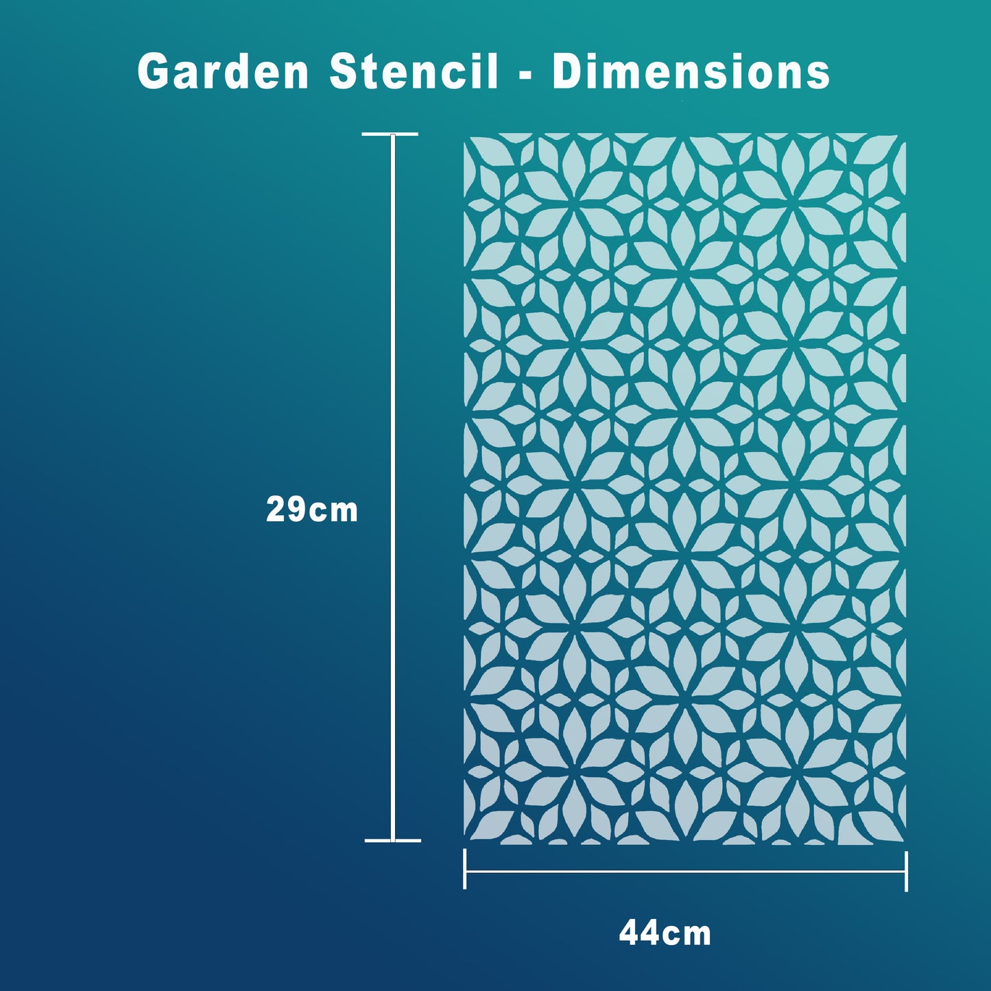 Garden - στένσιλ (2 μεγέθη) - Chalk Of The Town® Stencils - Chalk Of The Town® 