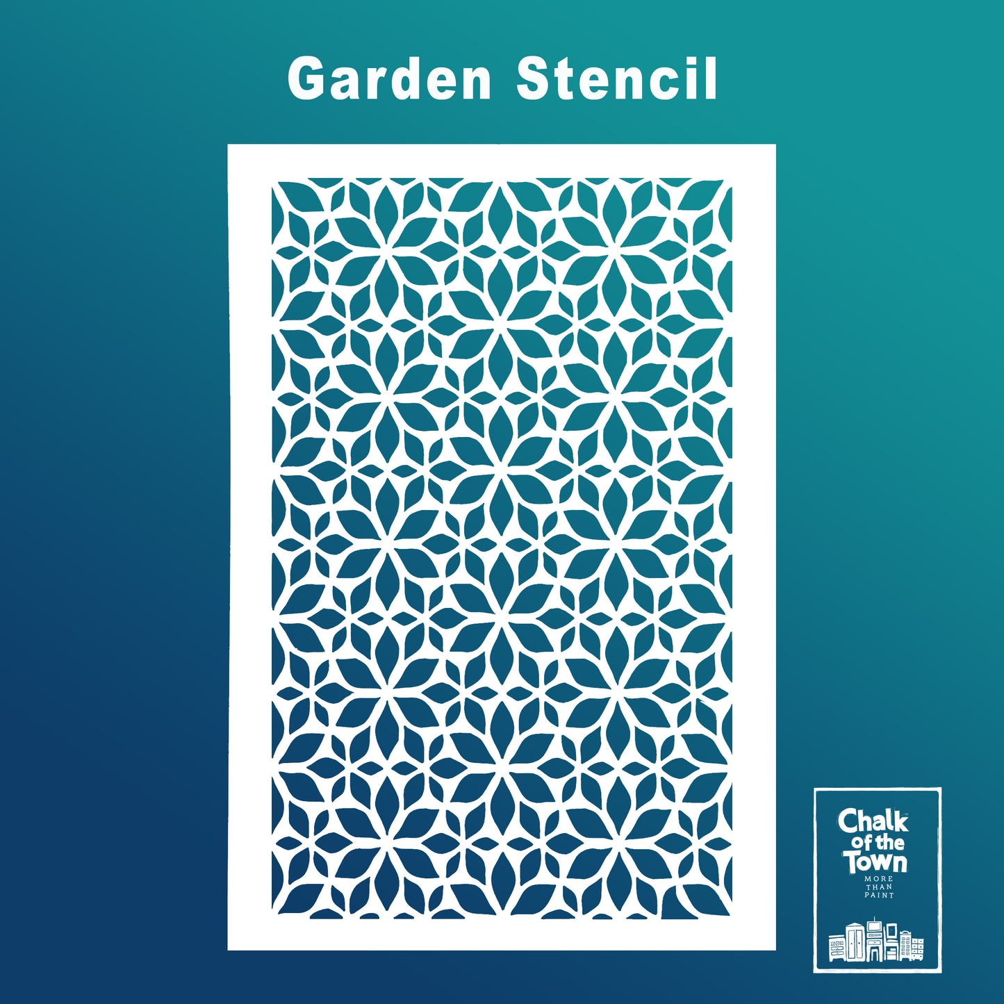 Garden - στένσιλ 19X27,5cm - Chalk Of The Town® Stencils