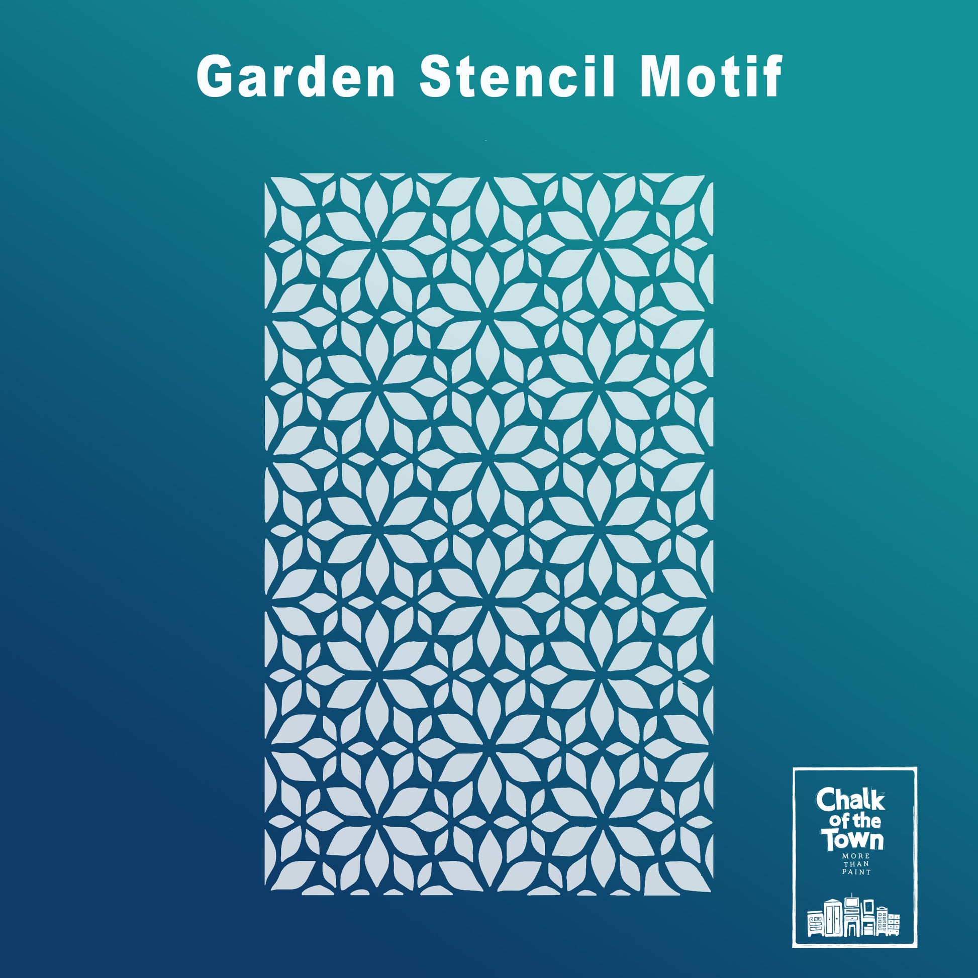 Garden - στένσιλ 19X27,5cm - Chalk Of The Town® Stencils