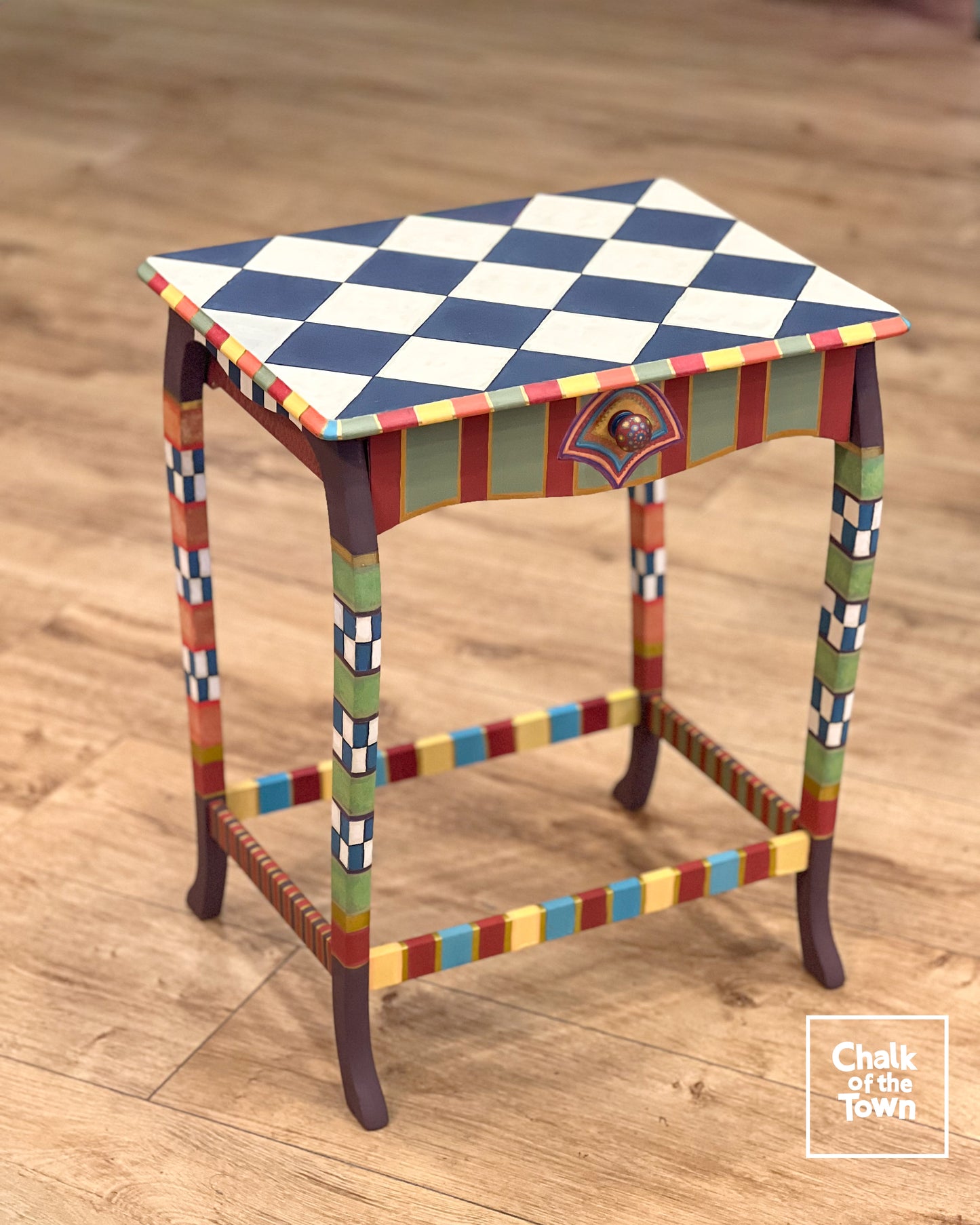 Κομοδίνο "Boho Harlequin" | Side Table - Chalk Of The Town® Creations