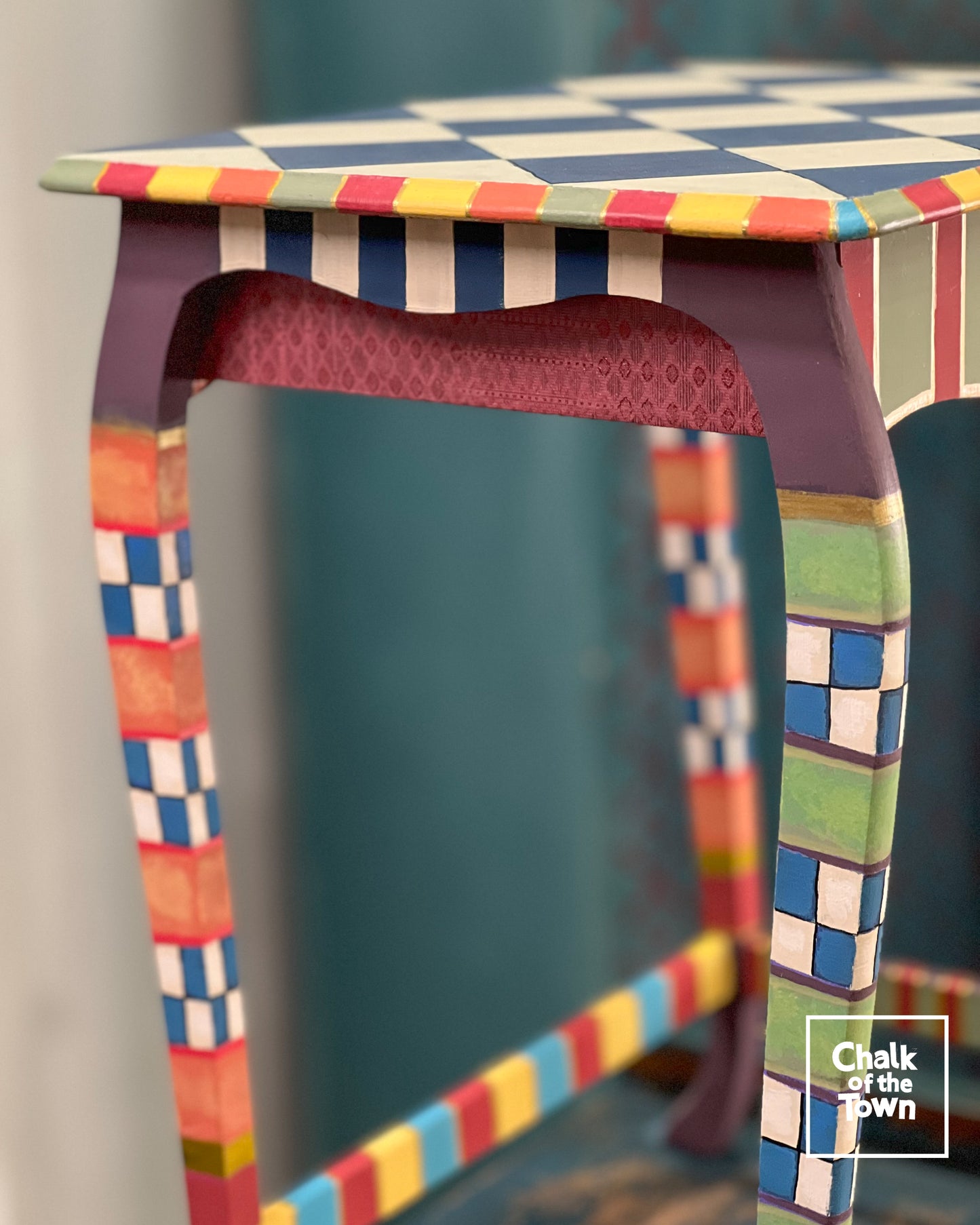 Κομοδίνο "Boho Harlequin" | Side Table - Chalk Of The Town® Creations
