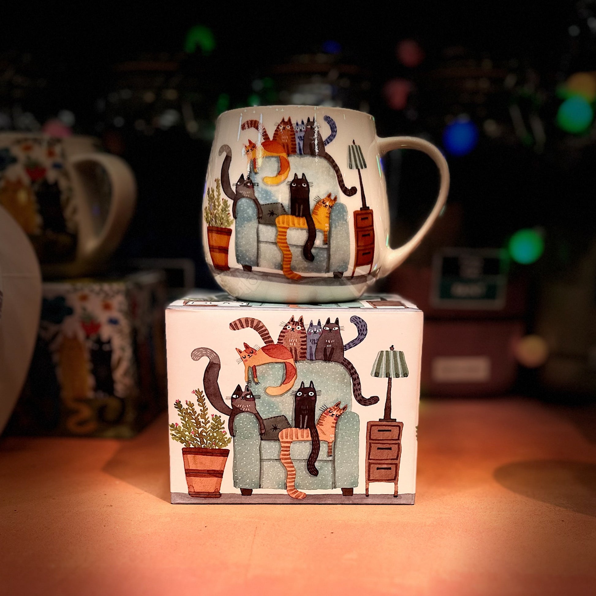 Cats Chair Mug | Chalk Of The Town® Museum Art | Κούπα Πορσελάνη 430ml - Chalk Of The Town® 