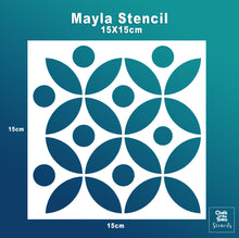 Mayla Οριένταλ στένσιλ 15X15 - Chalk Of The Town® Stencils