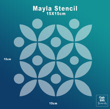 Mayla Οριένταλ στένσιλ 15X15 - Chalk Of The Town® Stencils