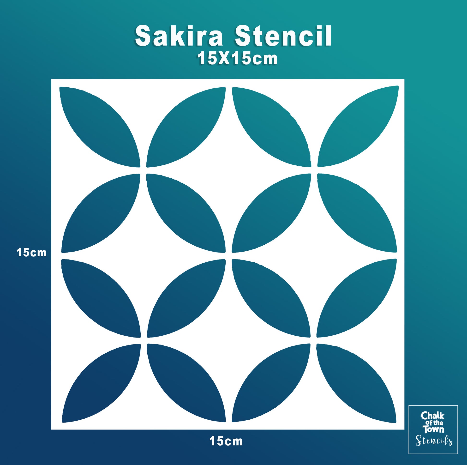 Sakira Οριένταλ στένσιλ 15X15cm - Chalk Of The Town® Stencils - Chalk Of The Town® 