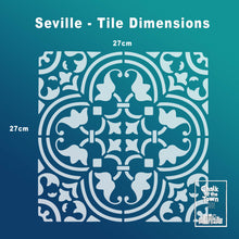 Seville Tile στένσιλ - Chalk Of The Town® Stencils