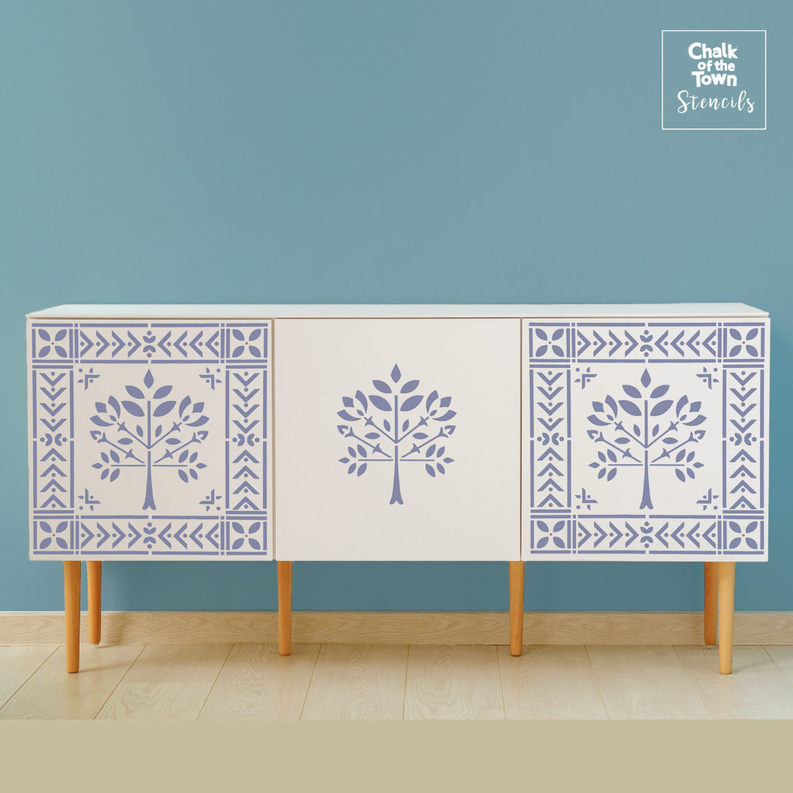 "Tree House" στένσιλ 30x30cm- Chalk Of The Town® Stencils Collection - Chalk Of The Town® 