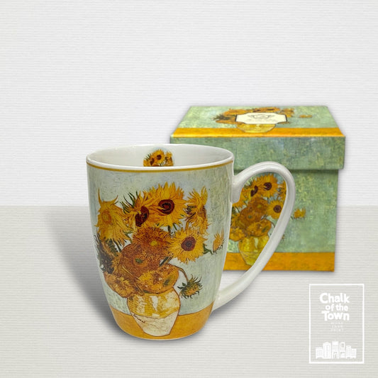Vincent Van Gogh | "Sunflowers" Mug | Chalk Of The Town® Museum Art | Κούπα Πορσελάνη 380ml Media 1 of 3