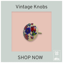 Σετ από 6 Πολύχρωμα Κεραμικά Πόμολα | "Flower Power" Des.1 |  Colourful Ceramic Knobs (set of 6) - Chalk Of The Town® 