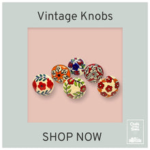 Σετ από 6 Πολύχρωμα Κεραμικά Πόμολα | "Flower Power" Des.1 |  Colourful Ceramic Knobs (set of 6) - Chalk Of The Town® 